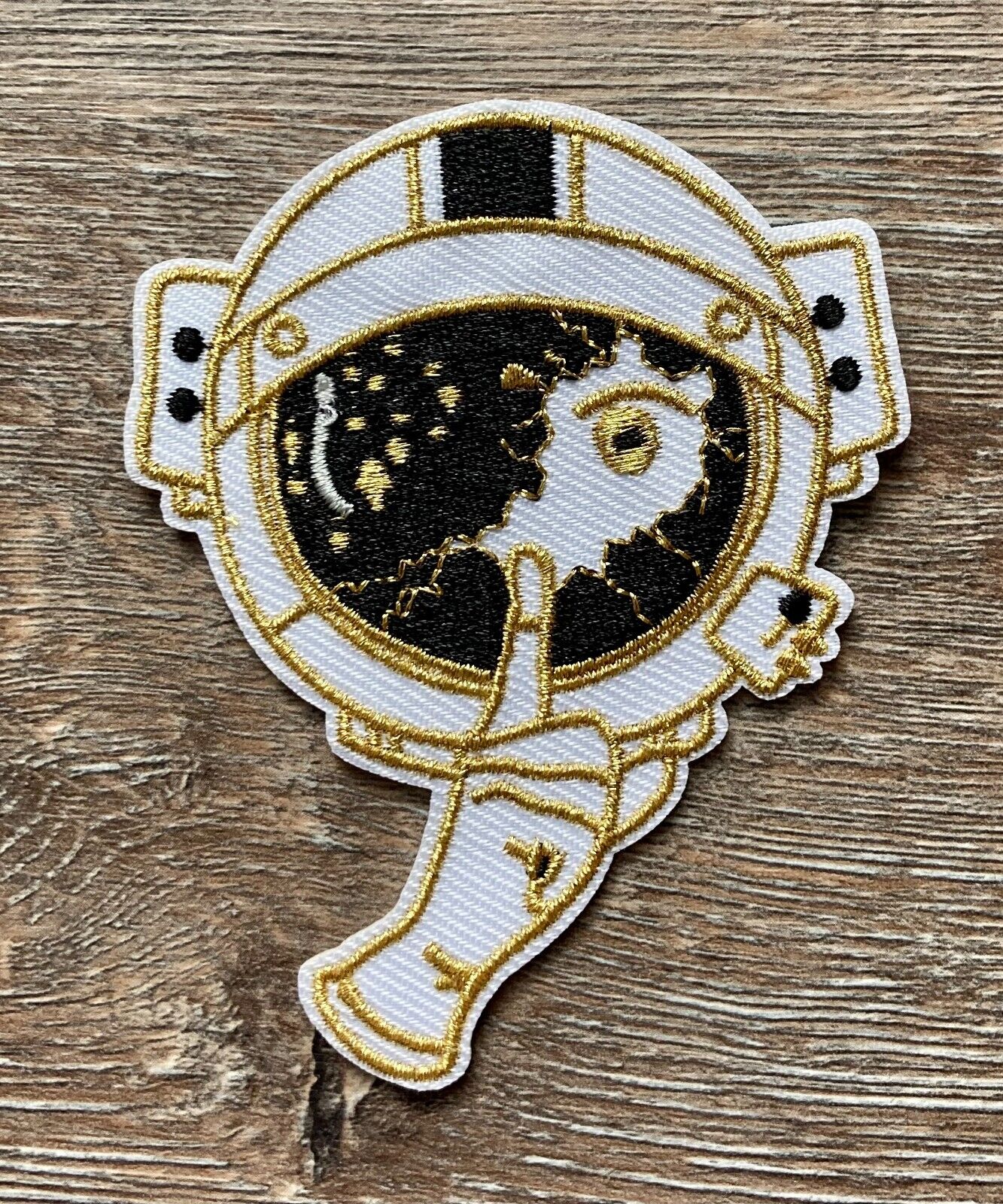 Astronaut Bügelbild – Weltraum Applikation 4x4,5cm Zum Aufbügeln Oder Aufnähen