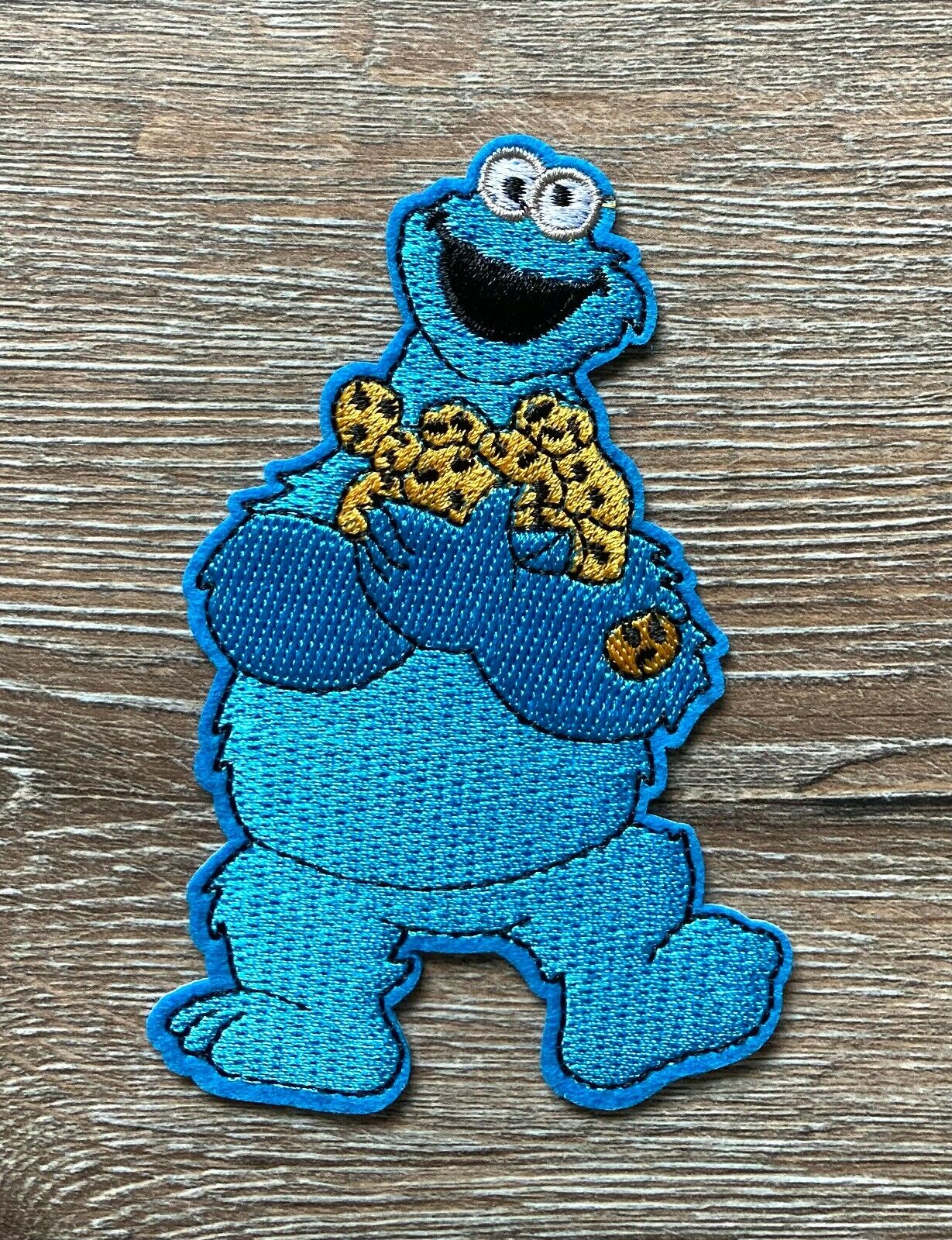 Krümelmonster Patch Aufnäher Bügelbild Cookie Monster Muppet Show  Sesamstraße 